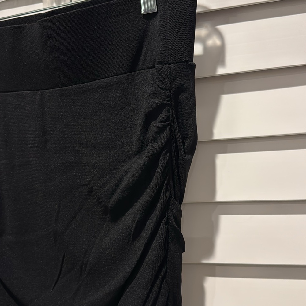 Express Draped Lined Mesh Pull Over Midi Skirt. - image 5